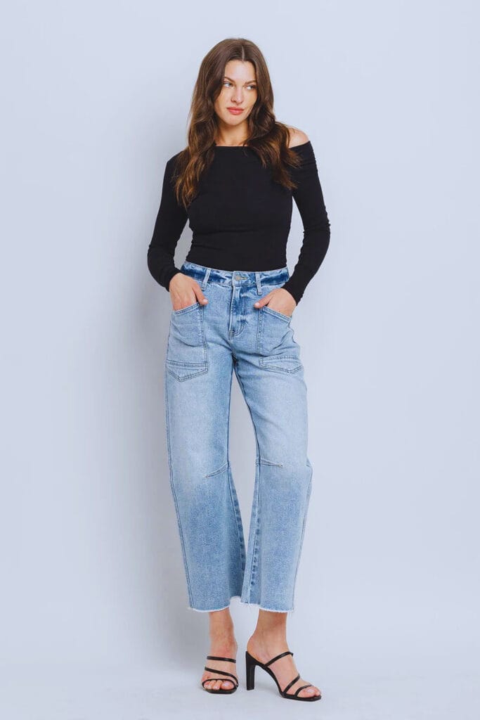 high rise jeans