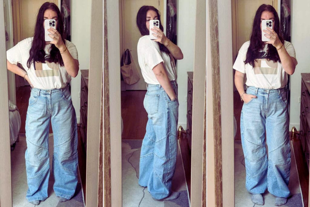 Wide-Leg Barrel Jeans
